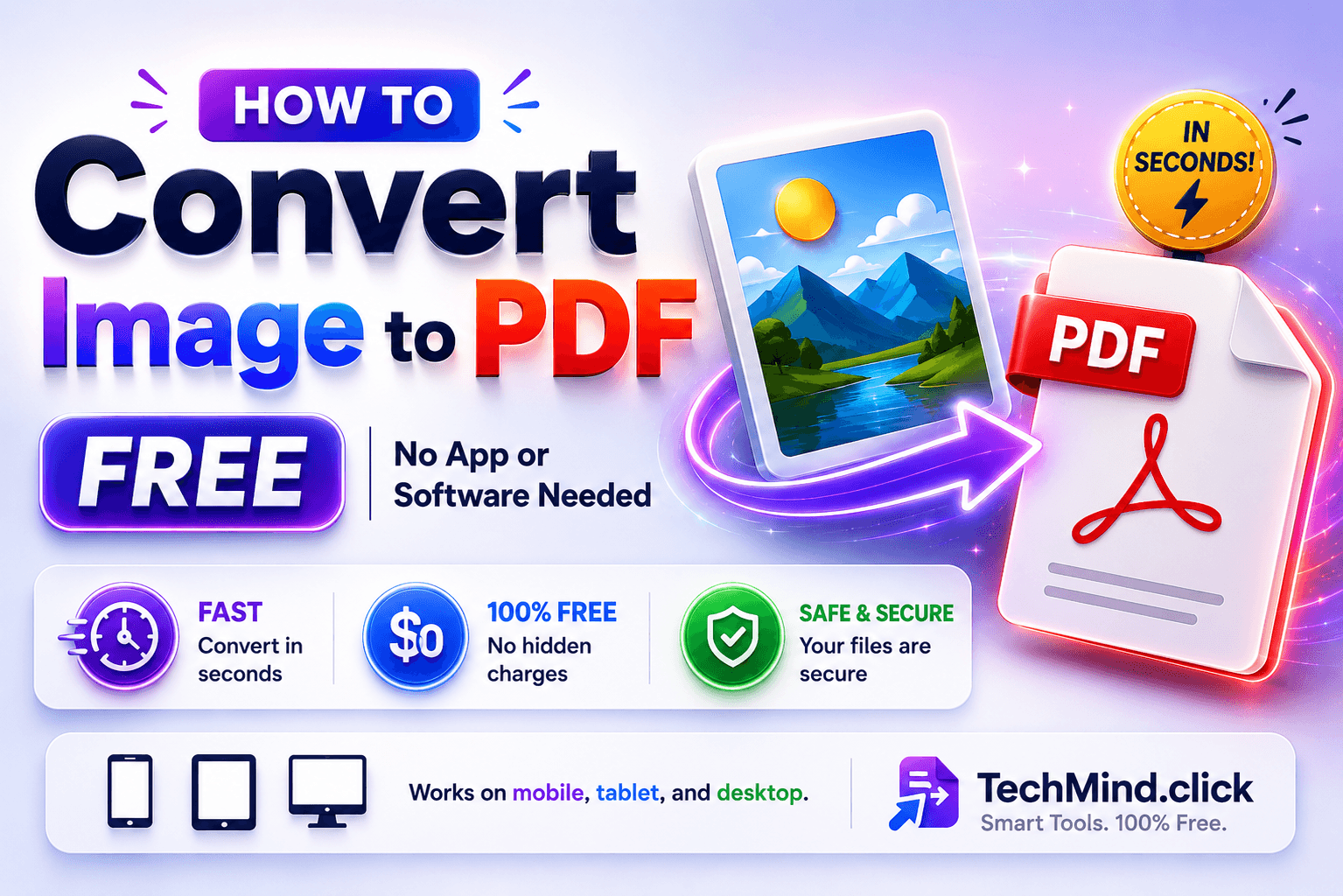 How to Convert Image to PDF Free — No App or Software Needed