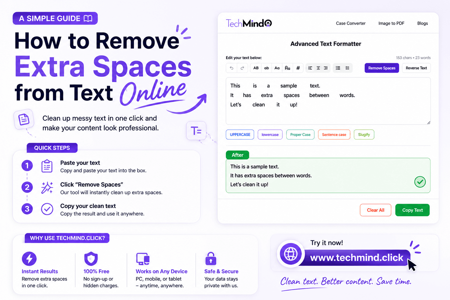 How to Remove Extra Spaces from Text Online - A Simple Guide