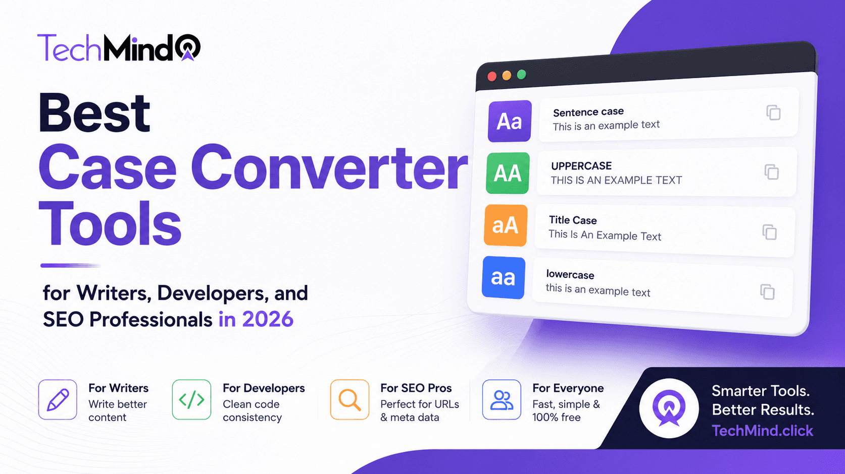 Best Case Converter Tools for Writers, Developers, and SEO Professionals in 2026 Best Case Converter Tools for Writers, Developers, and SEO Professionals in 2026