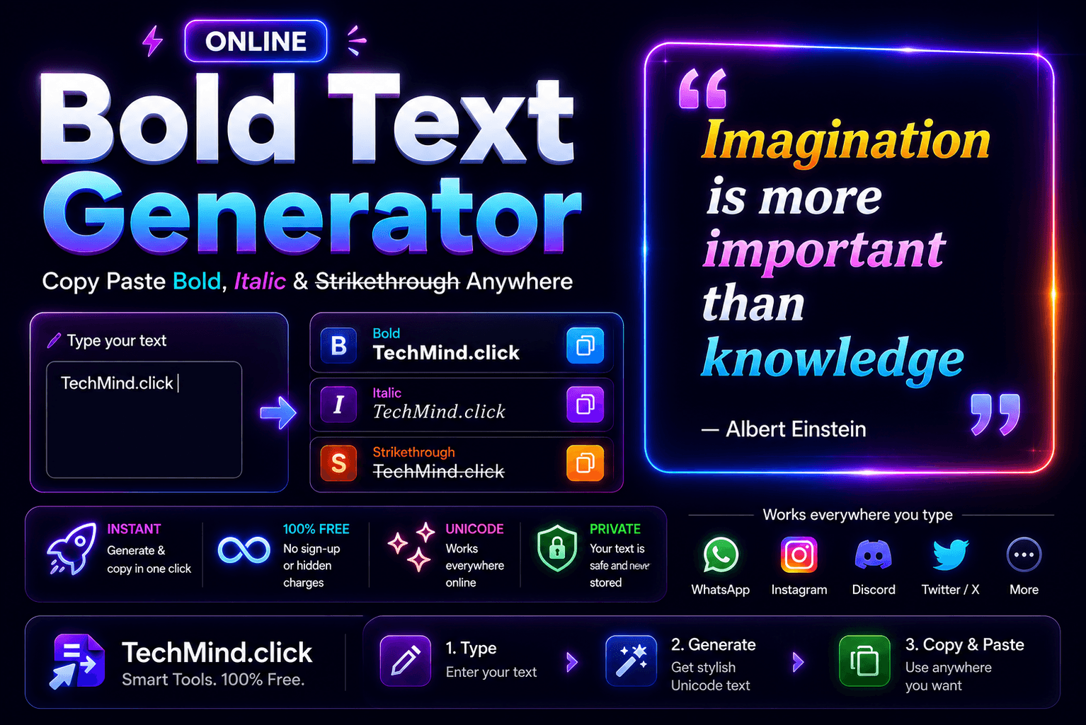 Bold Text Generator Online — Copy Paste Bold, Italic & Strikethrough Anywhere Bold Text Generator Online — Copy Paste Bold, Italic & Strikethrough Anywhere